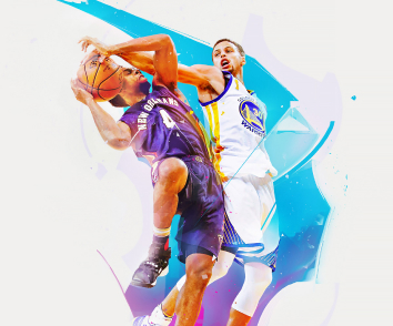 Постер игры в баскетбол